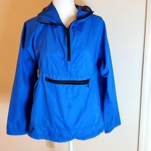 L.L.Bean blue pullover windbreaker size medium